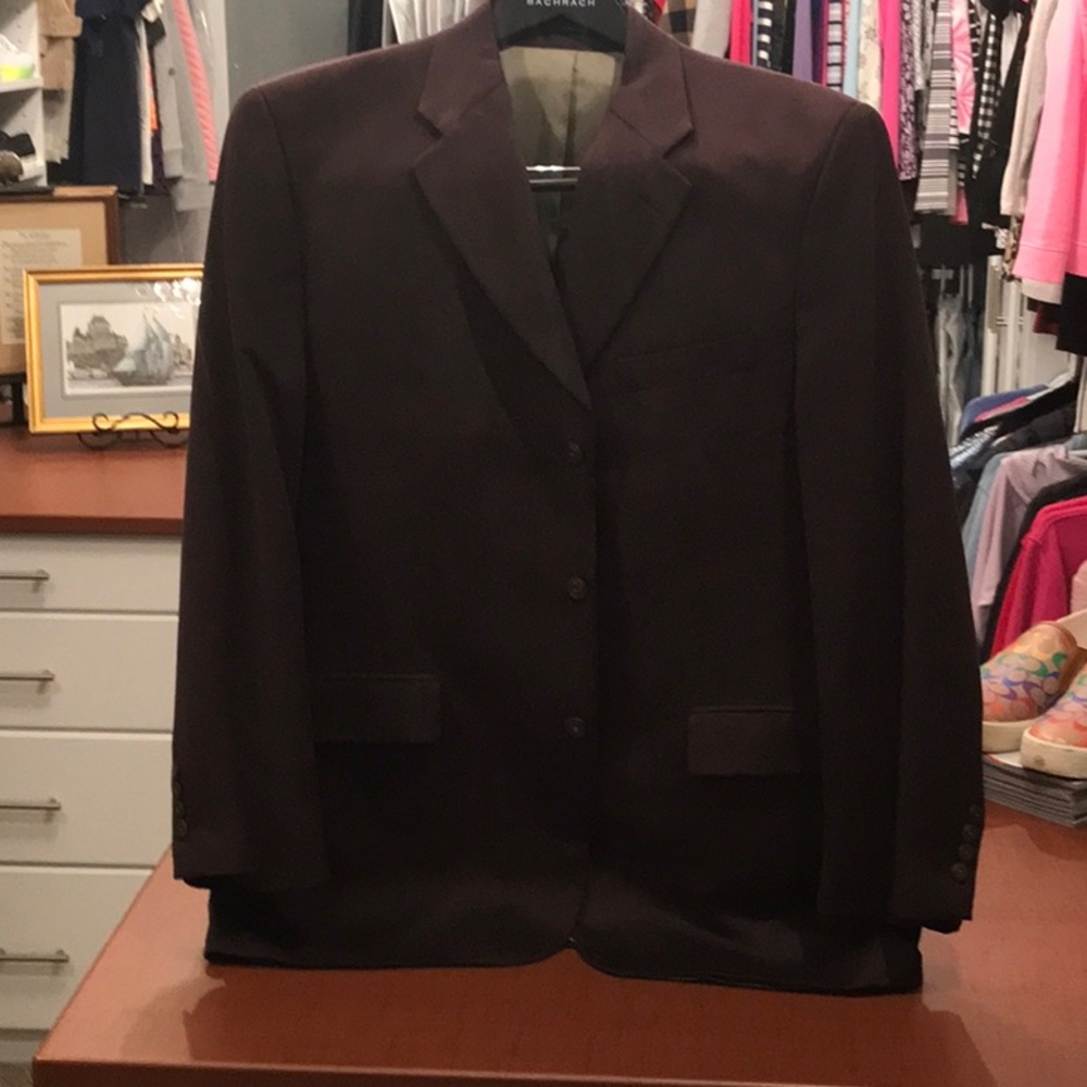 Baccarat Sport Coat. 44R. Brown Flannel. Like new